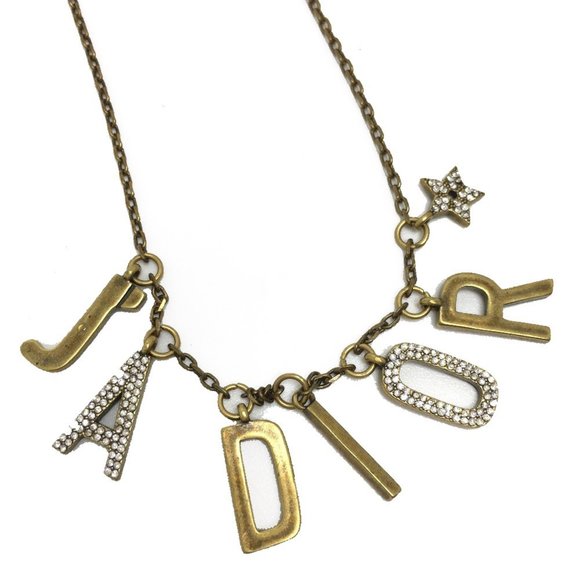Christian Dior Jewelry - Christian Dior Dior JADIOR Rhinestone Necklace GP Women's Bronze Gold